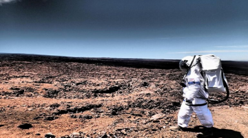Volunteers Emerge after spending a year in a Sealed Dome as part of a Simulated Mars Mission