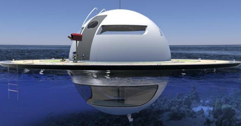 This floating UFO home lets you live off-grid on the ocean