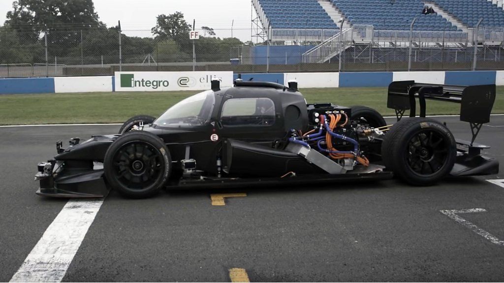 Driverless Racing Car Speeds around Racetrack