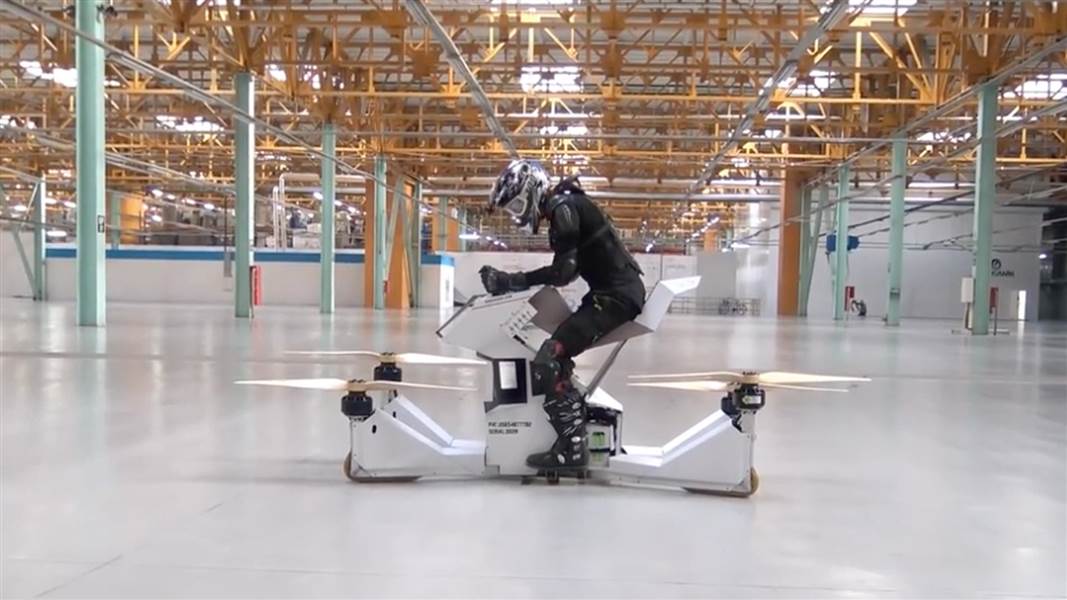 Watch this Futuristic Hoverbike Ace its Test Flight