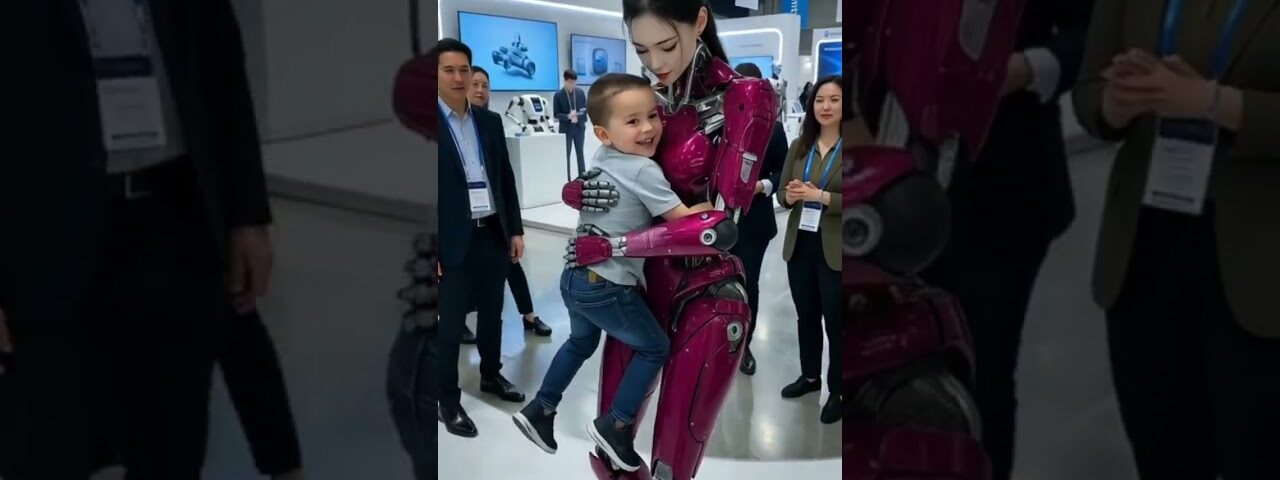 Humanoid Robot at Future Tech Expo | Robot Interacts with Crowd