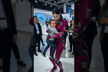 Humanoid Robot at Future Tech Expo | Robot Interacts with Crowd
